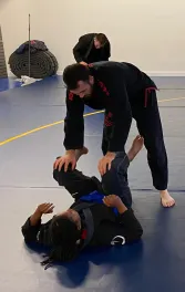 rolling with a black belt